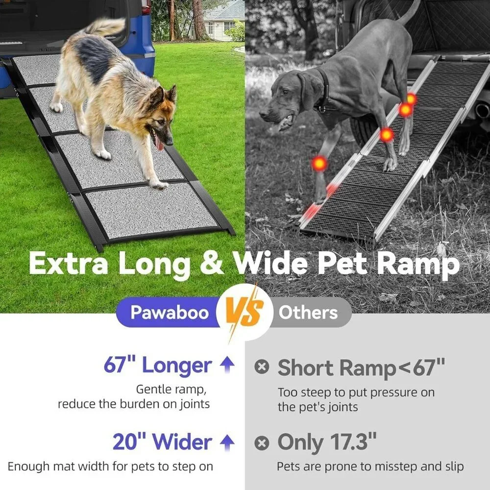 67''L & 20''W Portable Dog Ramp for Car